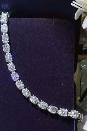 10 Carat Moissanite Platinum-Plated Bracelet-Trendsi-Silver-One Size-Très Elite