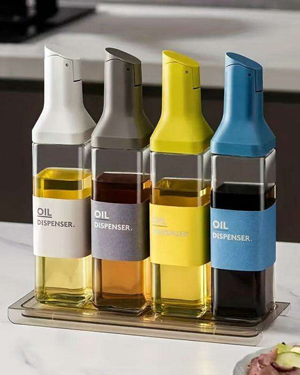 Innovative Gravity-Controlled Glass Oil Dispenser Set with Leak-Proof Design and Automatic Open-Close Feature