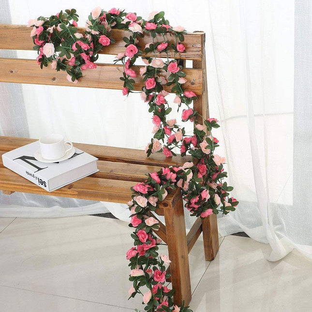 Peekaboo Studio Artificial Rose Flower Vine - Realistic & Durable Desi