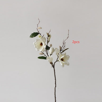 Peekaboo Studio Seven Head Velvet Magnolia Single Branch - Realistic T