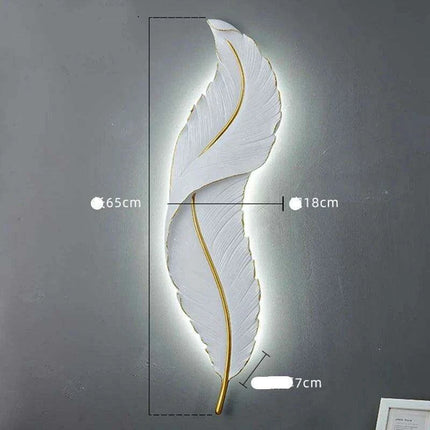 Feather-Inspired Acrylic Resin Wall Sconce - Contemporary Artistic Lighting