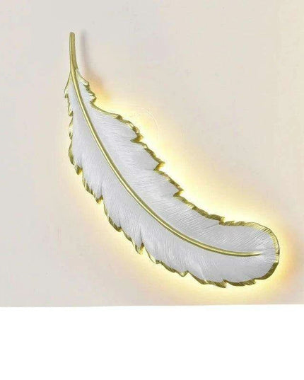Feather-Inspired Acrylic Resin Wall Sconce - Contemporary Artistic Lighting