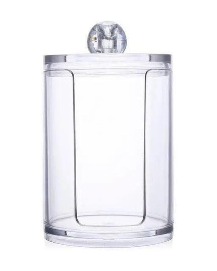Sleek Transparent Acrylic Cotton Swab Organizer