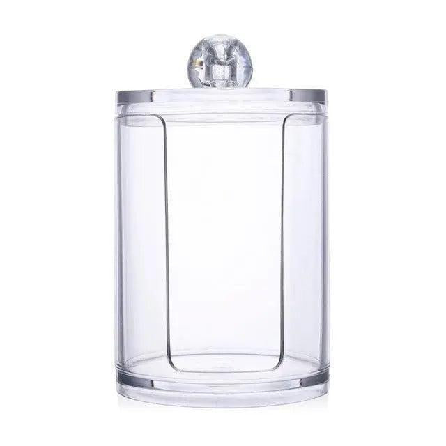 Sleek Transparent Acrylic Cotton Swab Organizer