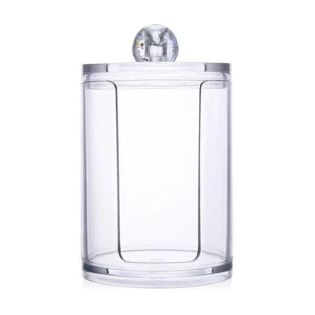 Sleek Transparent Acrylic Cotton Swab Organizer