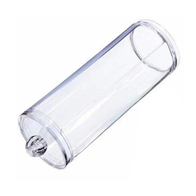 Sleek Transparent Acrylic Cotton Swab Organizer