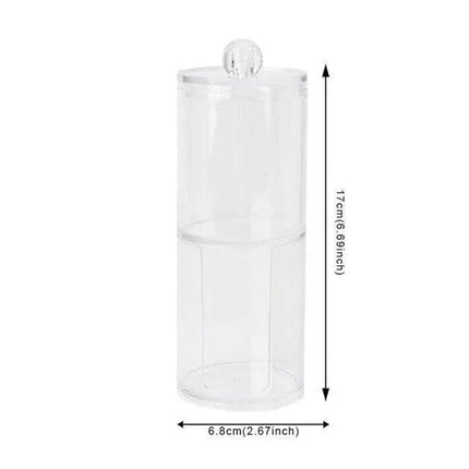 Sleek Transparent Acrylic Cotton Swab Organizer