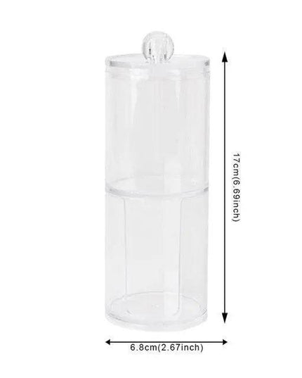 Sleek Transparent Acrylic Cotton Swab Organizer