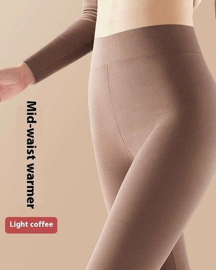 Solid Color High Waist Women's Thermal Underwear Pant