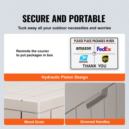 Peekaboo Studio 31 Gallon Waterproof Outdoor Storage Box - Grey
