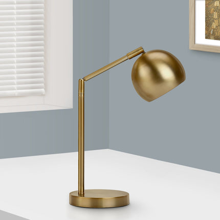 Room & Decor 19"H Contemporary Gold Metal Table Lamp with Gold Shade