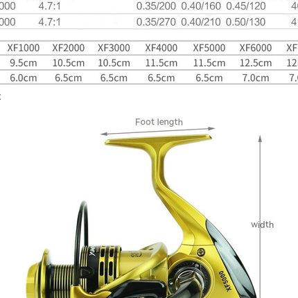 Xf1000-7000 Fishing Wheel Fishing Wheel Fishing Reel Reel For Telescop