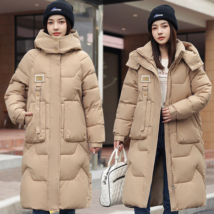 Peekaboo Studio Women's Mid-Length Thickened Coat with Detachable Hat