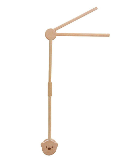 Charming Wooden Bear Mobile Stand with Soothing Lullabies for a Peaceful Nursery