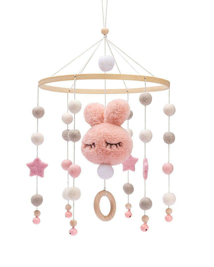 Charming Wooden Bear Mobile Stand with Soothing Lullabies for a Peaceful Nursery