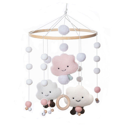 Charming Wooden Bear Mobile Stand with Soothing Lullabies for a Peaceful Nursery