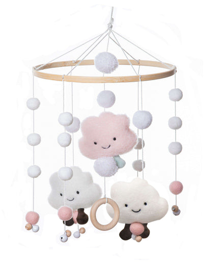 Charming Wooden Bear Mobile Stand with Soothing Lullabies for a Peaceful Nursery