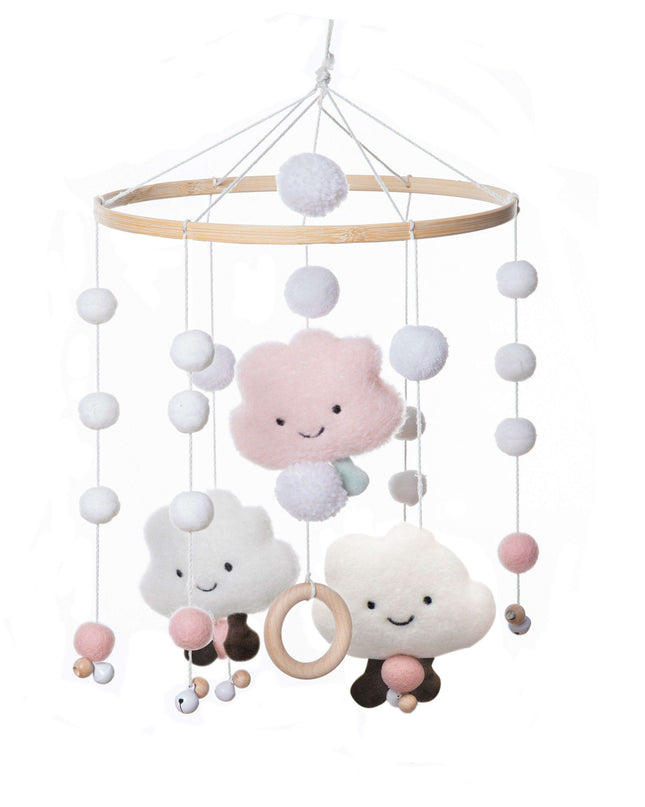 Charming Wooden Bear Mobile Stand with Soothing Lullabies for a Peaceful Nursery
