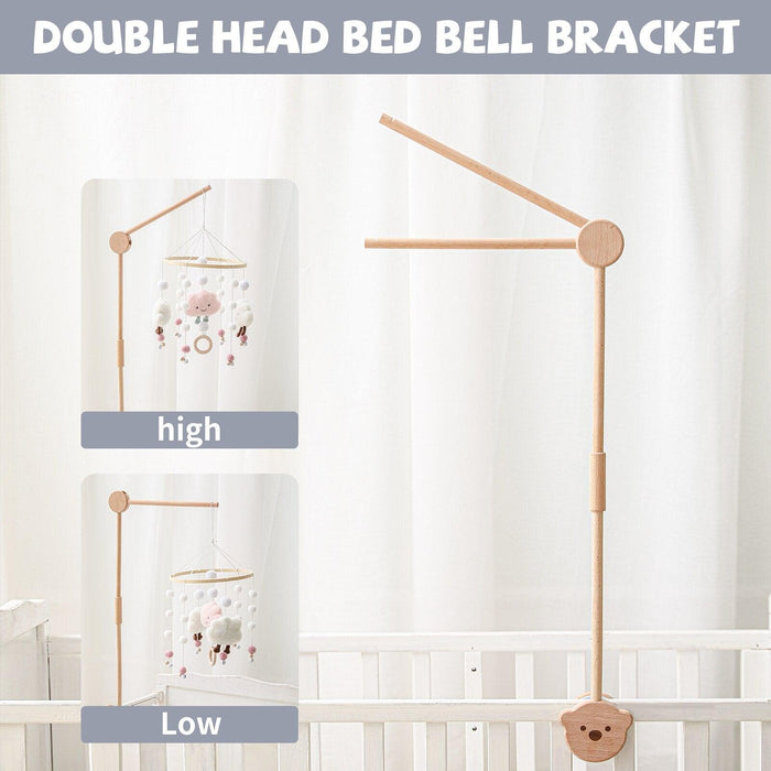 Baby Bear Wooden Mobile Holder Kit with Melodies for Newborn Nursery Sleep