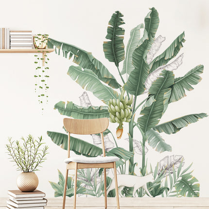 Banana Tree Bedroom Sofa Background Wall Decoration Pastoral Plant Wal