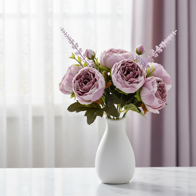 Peekaboo Studio European Style Artificial Flower with Core Spun Design