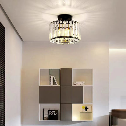 Crystal Light Luxury Home Decoration Balcony Light With Three Color Dimming