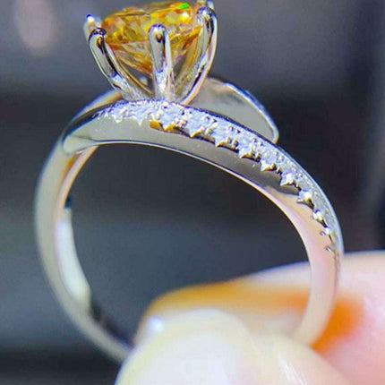 Elegant Lab-Created Diamond Ring Set with Dazzling Accents