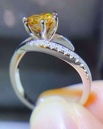 Elegant Lab-Created Diamond Ring Set with Dazzling Accents