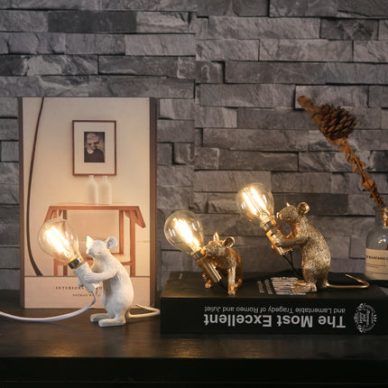 Peekaboo Studio Nordic Resin Mouse Table Lamp - LED, Mini Size