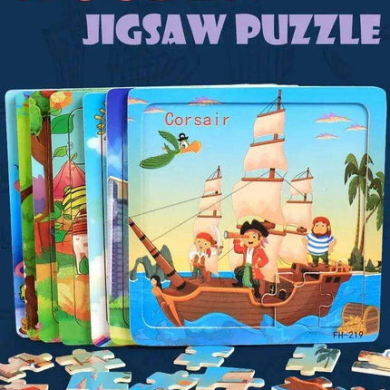 Montessori Interactive 3D Wooden Puzzle - Engaging Learning Toy for Young Adventurers