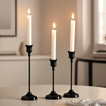 Copper Color Aluminum Alloy Candle Holder With Electroplated Ornaments