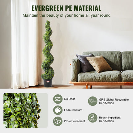 Peekaboo Studio VEVOR 2 Pack 5' UV Resistant Artificial Boxwood Trees