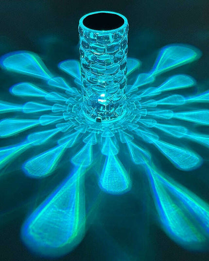 Nordic Crystal Lamp USB Table Lamps Bedroom Touch Dimming Atmosphere Diamond Night Light Rose Projector Lamp Decor