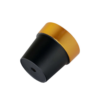 AliKopy 3-Pack Small Black Flower Pots with Gold Rim - Durable Plastic