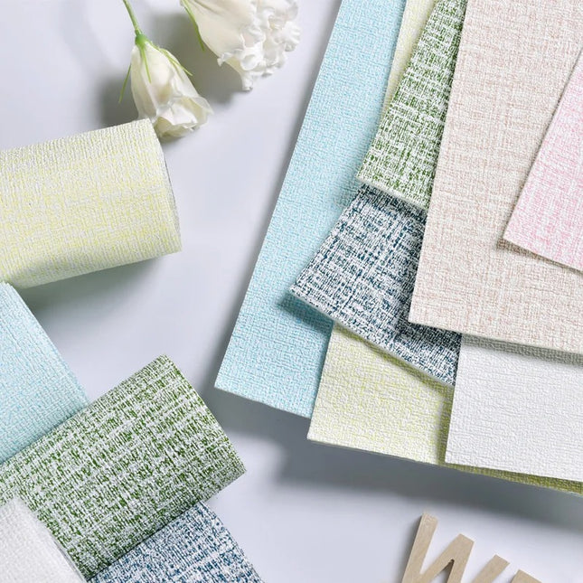 Peekaboo Studio Waterproof Linen Pattern Thickened Self-Adhesive Wallp