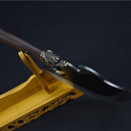 Tiger Head Bone Cutter — 38cm Longquan Manganese Steel Cleaver with Rosewood Handle