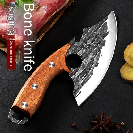 Forging Multifunctional Boning Knife With Cutout Design For Easy Bone Picking