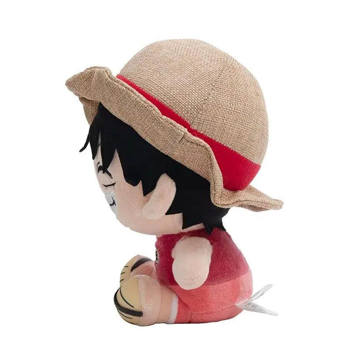 Anime Character Plush Toy Set - 25CM Luffy, Chopper, Ace & Law Figures Bundle