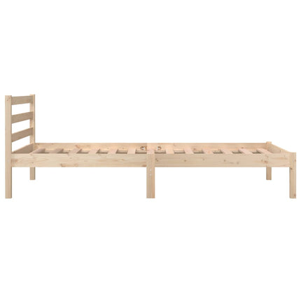 Peekaboo Studio Solid Pine Wood Bed with Sturdy Frame and Elegant Desi