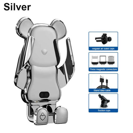 Innovative 15W Wireless Fast Charging Car Phone Mount - Mobile Device Holder for Auto Accessories