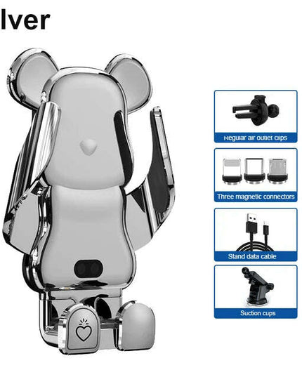 Innovative 15W Wireless Fast Charging Car Phone Mount - Mobile Device Holder for Auto Accessories