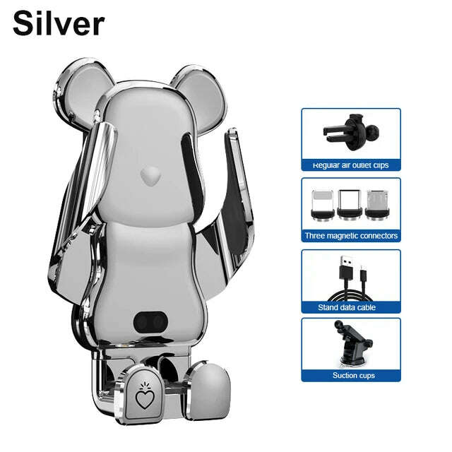 Innovative 15W Wireless Fast Charging Car Phone Mount - Mobile Device Holder for Auto Accessories