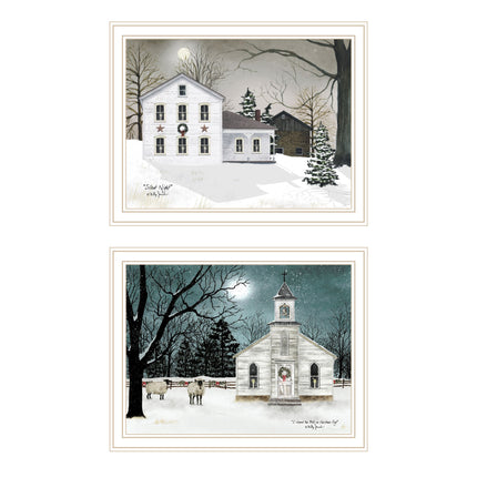 Billy Jacobs 2-Piece Silent Night White Framed Wall Art Set