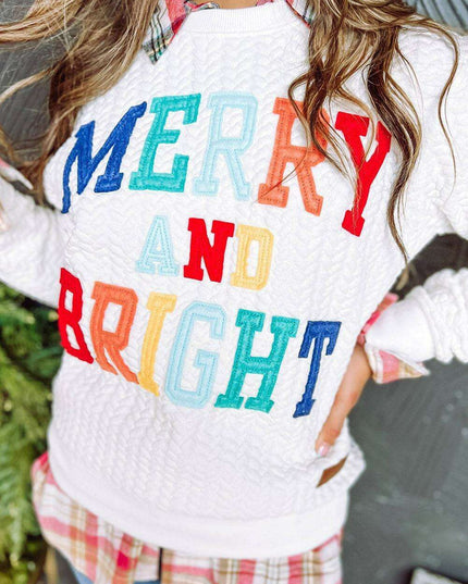 Joyful Spirit Cable Knit Sweater in Classic White