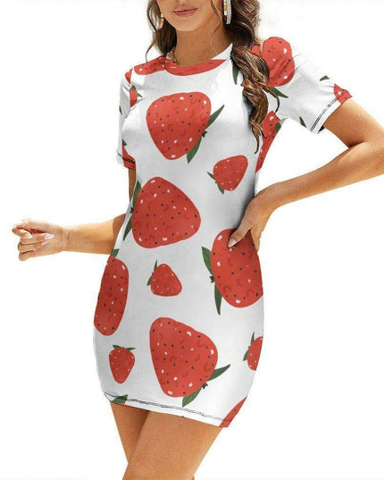 Chic Ivory Short Sleeve Wrap Dress for Women - Ideal for Any Event