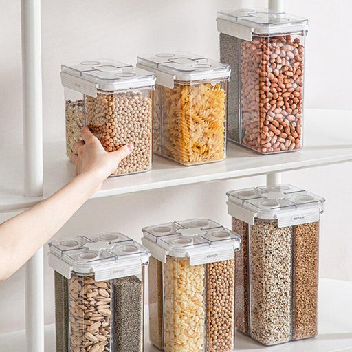 Airtight Clear Food Storage Container with Partition Divider