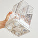 Airtight Clear Food Storage Container with Removable Partition Divider for Enhanced Kitchen Organization
