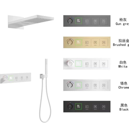 Concealed Brass Thermostatic Shower Set with LED Display