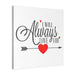 Always love you LOVE letters Square Leather Gallery Wraps Print - Très Elite
