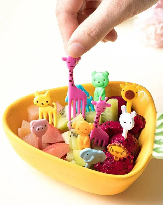 Charming Animal-Themed Mini Fork Set for Serving Fruits and Appetizers